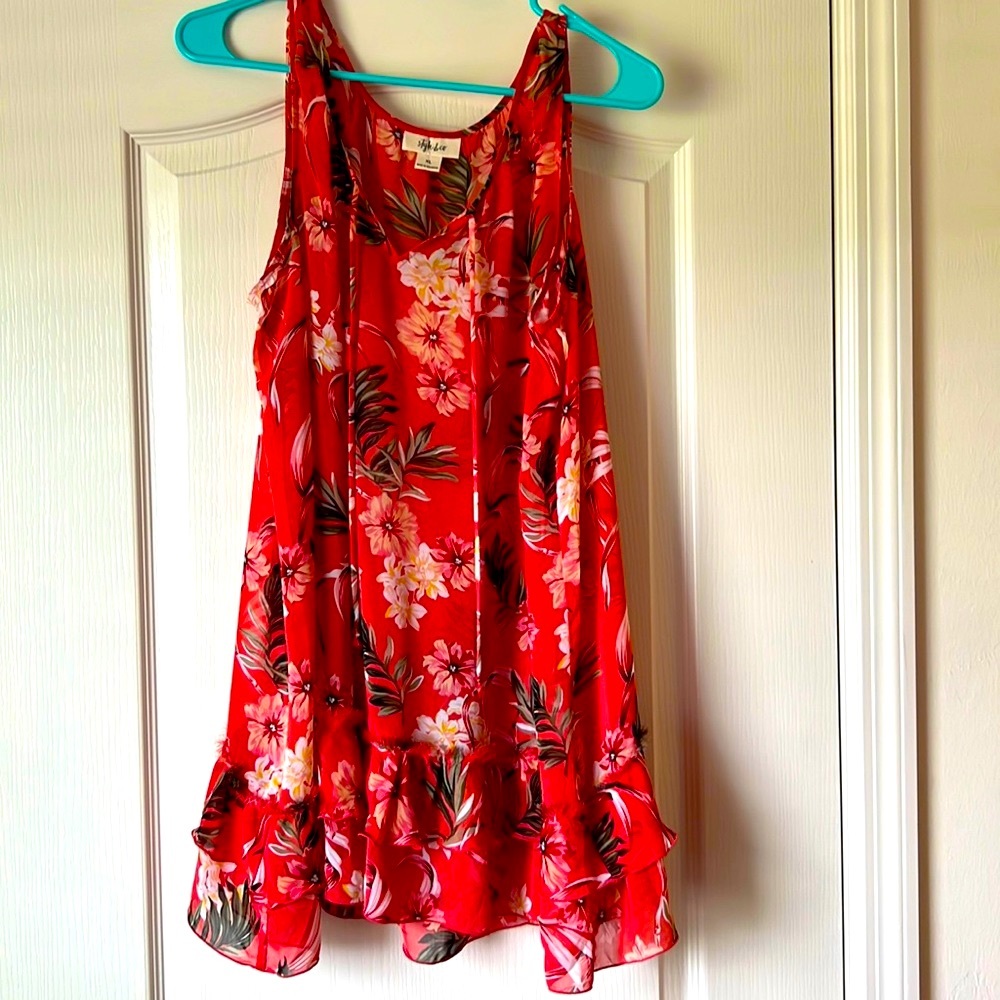 Tropical tunic top
